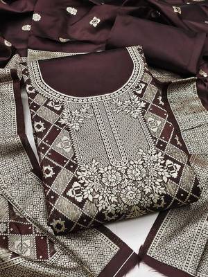 Art Silk Unstitched Dress Material 1