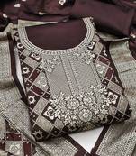 Art Silk Unstitched Dress Material