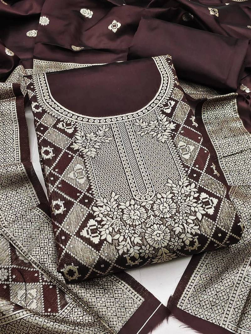 Art Silk Unstitched Dress Material