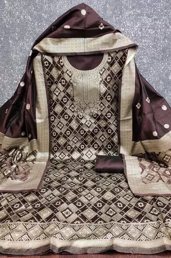 Art Silk Unstitched Dress Material