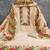 Cream Vichitra Silk With Floral Printed Unstitched Dress Material