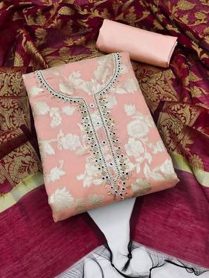 Woven Design Unstitched Dress Material 1