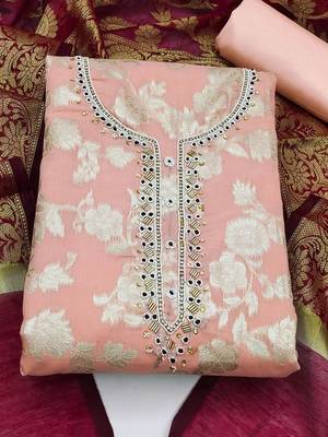 Woven Design Unstitched Dress Material 2