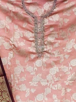 Woven Design Unstitched Dress Material 5