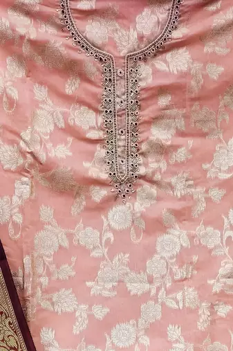 Woven Design Unstitched Dress Material