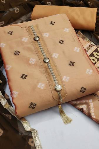 Woven Design Unstitched Dress Material