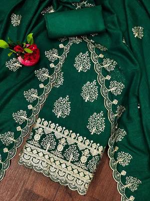 Embroidered Unstitched Dress Material 2