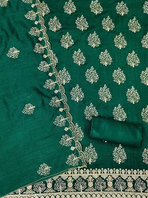 Embroidered Unstitched Dress Material 4