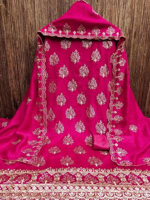 Floral Embroidered Unstitched Dress Material 1