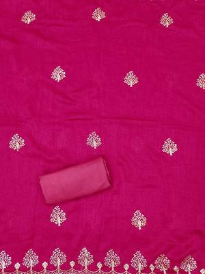 Floral Embroidered Unstitched Dress Material 5