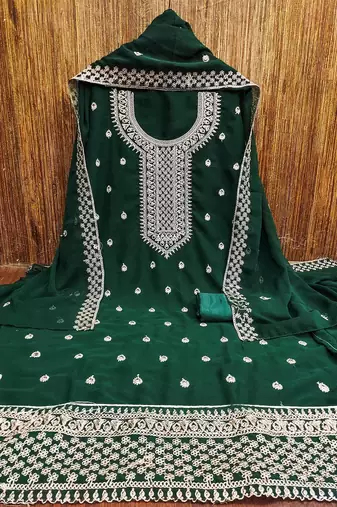 Embroidered Unstitched Dress Material