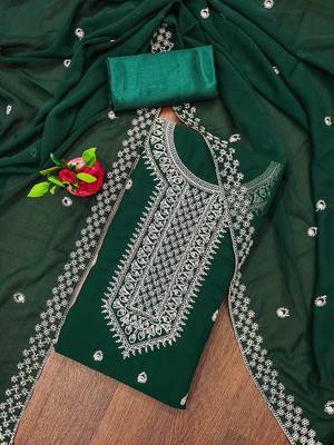 Embroidered Unstitched Dress Material 2