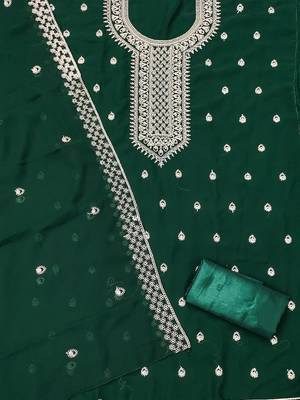 Embroidered Unstitched Dress Material 4