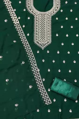 Embroidered Unstitched Dress Material
