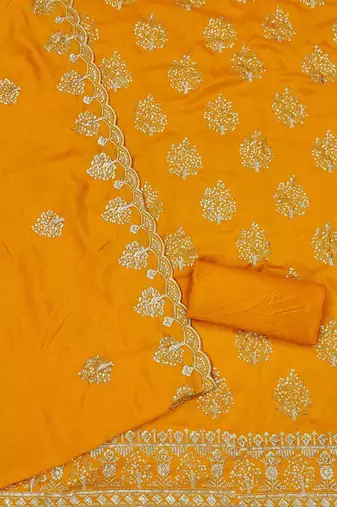 Floral Embroidered Unstitched Dress Material
