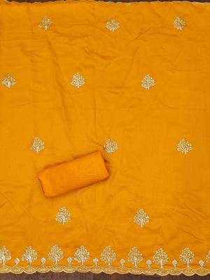 Floral Embroidered Unstitched Dress Material 5