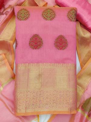 Ethnic Motifs Woven Design Unstitched Dress Material 2