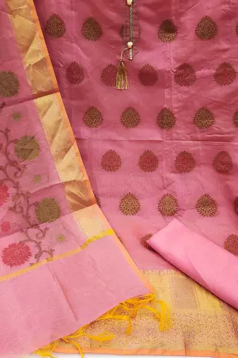 Ethnic Motifs Woven Design Unstitched Dress Material