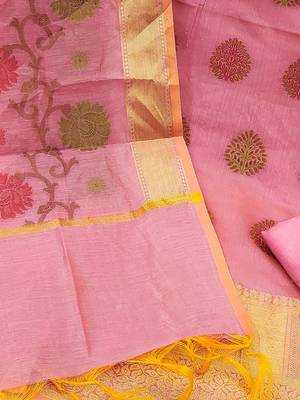 Ethnic Motifs Woven Design Unstitched Dress Material 5