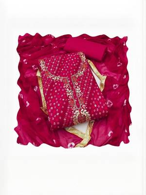 Embellished Unstitched Dress Material 1