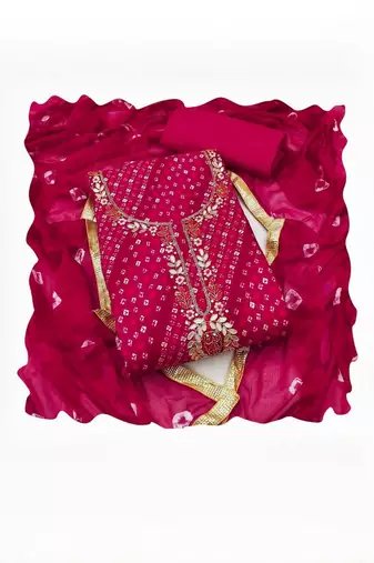 Embellished Unstitched Dress Material