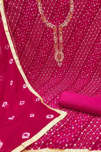 Embellished Unstitched Dress Material
