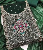 Bandhani Woven Design Thread Work Unstitched Dress Material