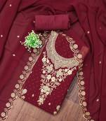 embroidered unstitched dress material