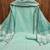 Women Sea Green Woven Design Geometric Dress Material