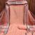 Women Peach Woven Design Geometric Dress Material