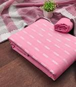 women pink woven design geometric dress material