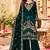 Green Heavy Velvet Fabric Embroidery Sequence Work salwar suit collection un stitched