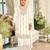 White Chinon Fabric Embroidery Sequence Work sharara salwar suit collection un stitched