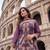 Lavender Heavy Crunchy silk sharara salwar suit Readymade collection With Embroidery Sequence Work 