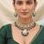 Green color kundan necklace set