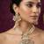 White color long kundan necklace set