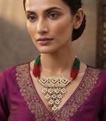 Multi color choker rajputi jewellery rani haar