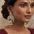 White color kundan earrings tikka set