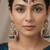 multicolor kundan earrings and maang tikka set
