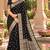 black woven design khadi silk blend saree with blouse