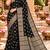 black woven design khadi silk blend saree with blouse
