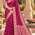 magenta woven design khadi silk blend saree with blouse