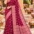 magenta woven design khadi silk blend saree with blouse