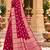 magenta woven design khadi silk blend saree with blouse