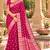 pink woven design khadi silk blend saree with blouse