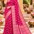 pink woven design khadi silk blend saree with blouse