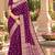 purple woven design khadi silk blend saree with blouse