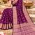 purple woven design khadi silk blend saree with blouse