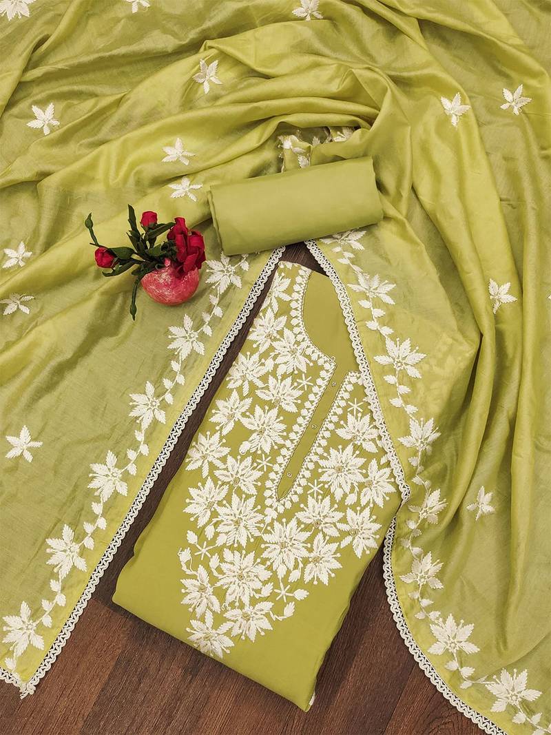Ethnic Motifs Embroidered Unstitched Dress Material