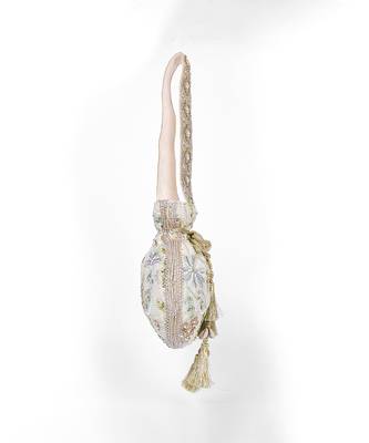 Nude beige silk potli bag 2